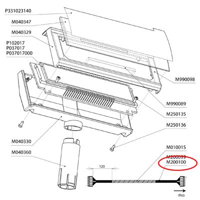 Kábel 140 mm 6-pin 2H na displej operáto                                        